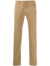Jacob Cohen Straight Leg Jeans In Brown