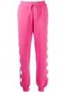 Msgm Logo Print Track Trousers In Pink