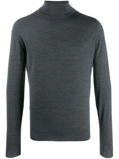 John Smedley Cherwell Roll Neck Sweater In Grey