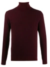 Zanone Roll Neck Jumper In Red