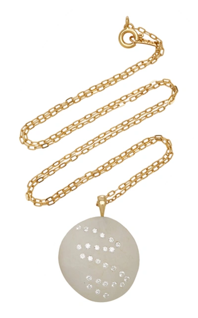 Cvc Stones Midwinter 18k Gold, Diamond And Stone Necklace In White
