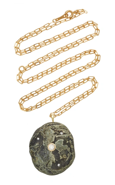 Cvc Stones Marshy 18k Gold Diamond And Stone Necklace In Multi