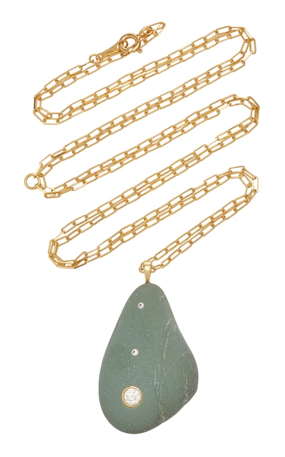 Cvc Stones Women's Bohemia 18k Gold; Diamond And Stone Necklace In Green