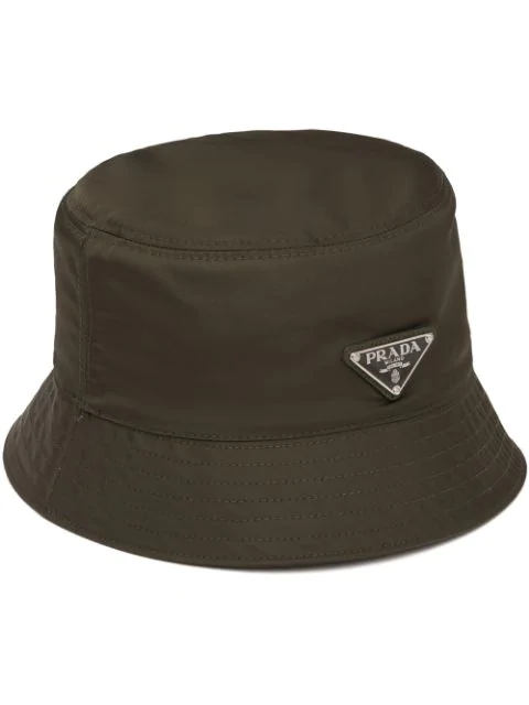 Prada Logo Bucket Hat In F0334 Camouflage Green | ModeSens