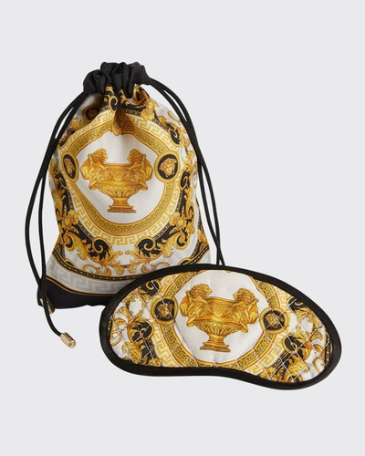 Versace Medusa Head Night Mask In White/gold