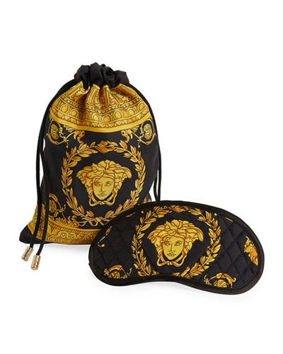 Versace Medusa Head Night Mask In Black/gold