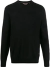 Michael Kors Fine Knit Crew Neck Jumper In Black