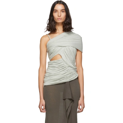 Rick Owens Grey Alix Tank Top In 61 Oyster