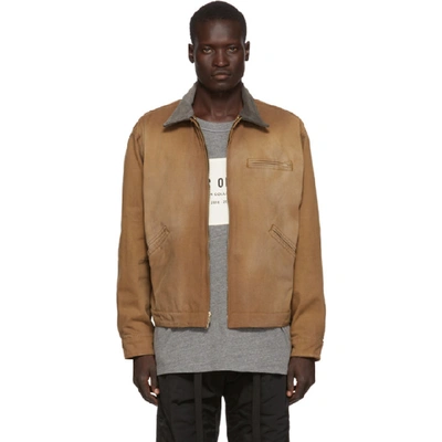 Fear Of God Brown Canvas Work Jacket In 810brkbrn ModeSens