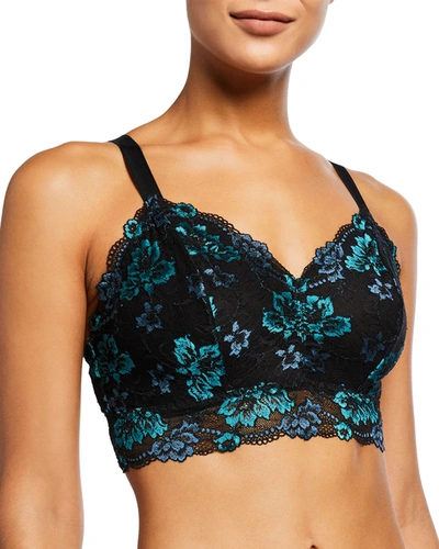 Cosabella Savona Curvy Lace Bralette In Black Pattern