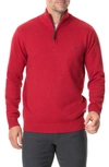 Rodd & Gunn Men's Merrick Bay Half-zip Cotton Sweater In Wild Berry