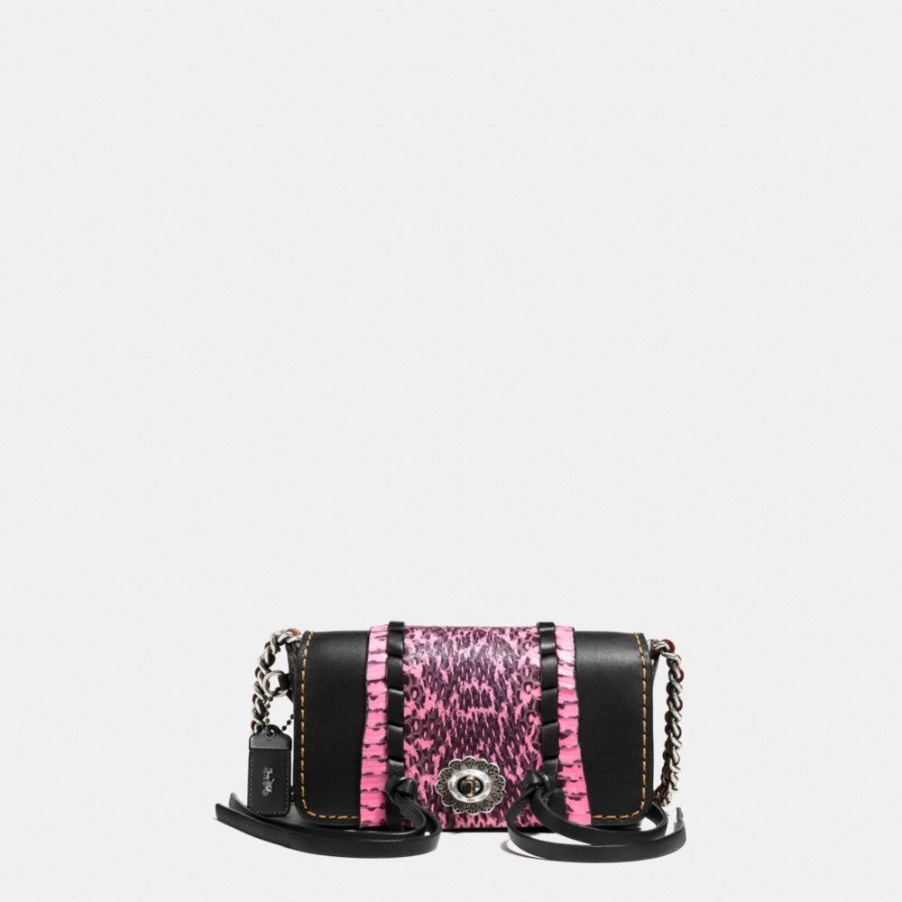 coach purse with pink trim