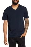 Vince Regular Fit Garment Dyed V-neck T-shirt In Black
