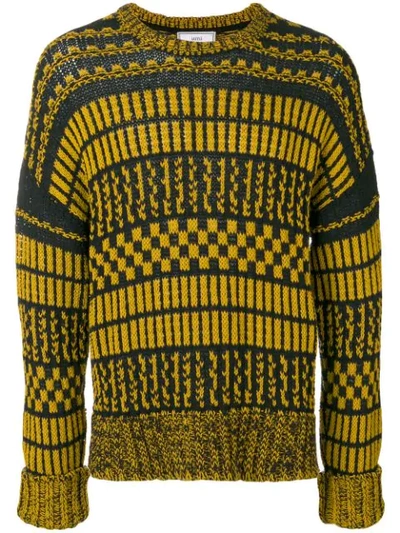 Ami Alexandre Mattiussi Ami Paris Jacquard Patteren Sweater In Multicolor