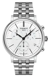 Tissot T-classic Carson Premium Chronograph Quartz White Dial Watch T122.417.11.011.00 In Black / White