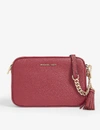 Michael Michael Kors Jet Set Leather Camera Bag In Berry