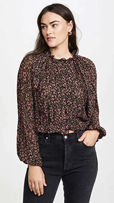 C/meo Collective Longevity Top In Black Floral