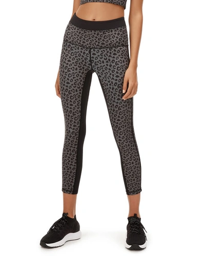 All Fenix Jagger Leopard Print Leggings In Khaki/black