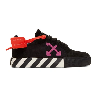 Off-white Black And Pink Low Vulcanized Sneakers In 1028 Blk/fu