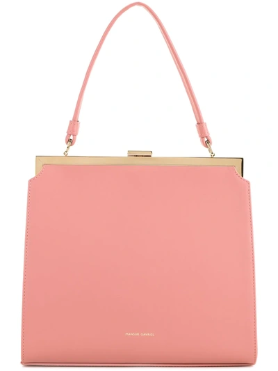 Mansur Gavriel Elegant Leather Clutch Bag In Pink