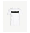 Emporio Armani Logo-print Cotton-jersey T-shirt In White