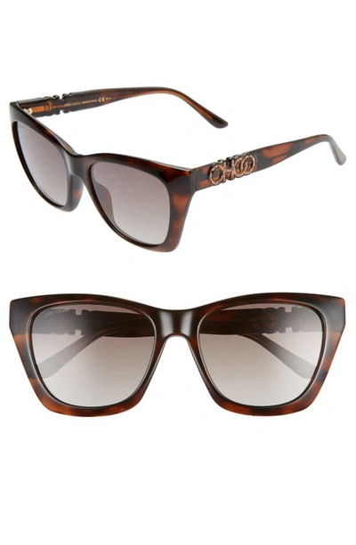 Jimmy Choo Women's Rikki Square Sunglasses, 55mm In Dkhavana/ Brown Gradient