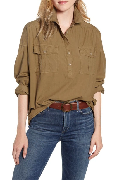 Alex Mill Oversize Pocket Popover Shirt In Hickory