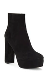 Vince Camuto Leslieon Square Toe Platform Boot In Black Suede