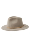 Brixton 'wesley' Wool Fedora - Brown In Light Tan