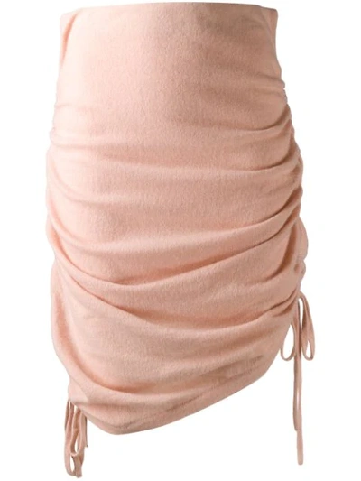 Laneus Skirt In Rose-pink Wool