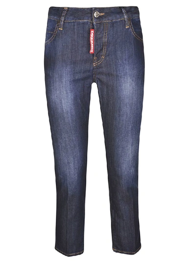 Dsquared2 Cropped Jeans In Blue