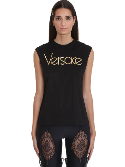 Versace Topwear In Black Cotton