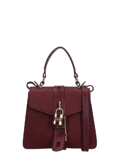Chloé Aby Small Shoulder Bag In Viola Leather