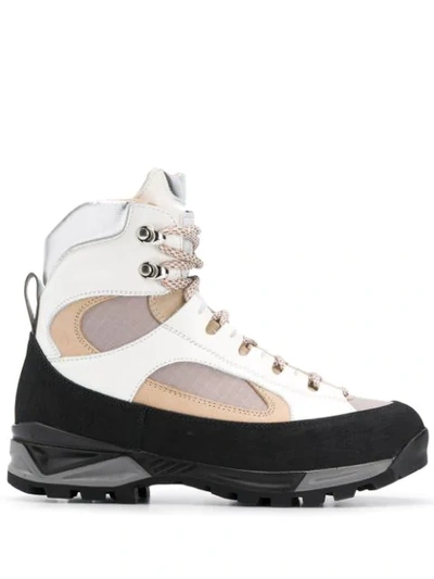 Diemme Civetta Panelled Hiking Boots In White ,black