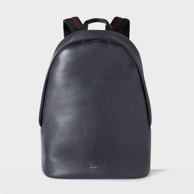 Paul Smith Men's Navy Leather 'city Webbing' Backpack | ModeSens