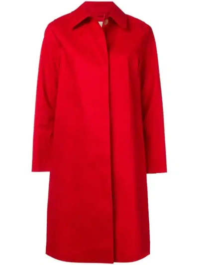 Mackintosh Dunkeld Red Bonded Cotton 3/4 Coat|lr-1001d