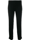 Alberto Biani Crepe Slim-fit Trousers In Black