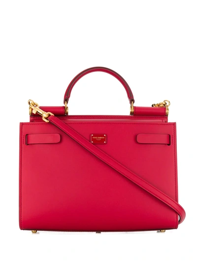 Dolce & Gabbana Sicily Small Shoulder Bag In Red