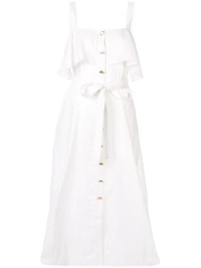 Aje Sleeveless Button-up Dress In White