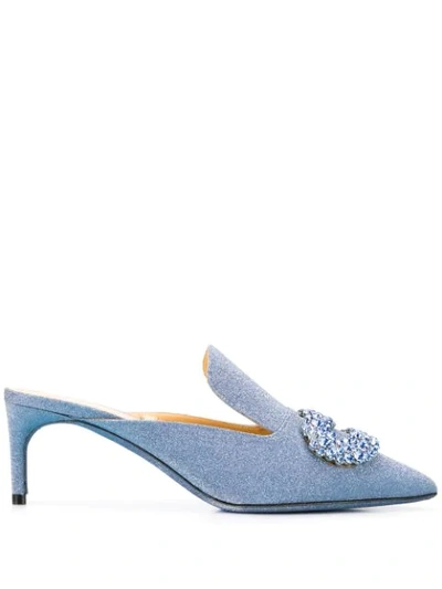 Giannico Daphne Mules In Blue
