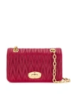 Miu Miu Matelassé Quilted Shoulder Bag In Red