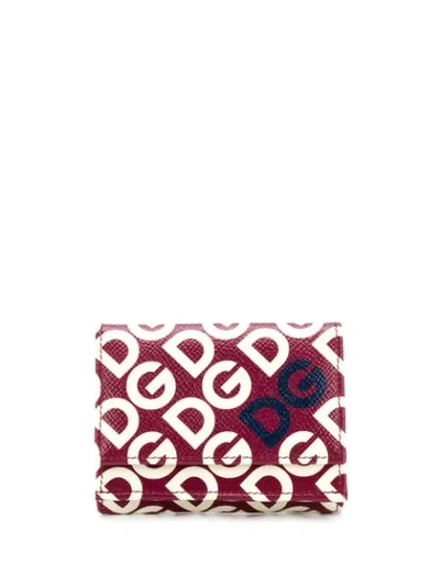 Dolce & Gabbana Small Dauphine Dg Logo Wallet In Red