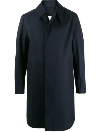 Mackintosh Single Breasted Coat In Blue