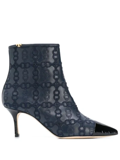 Tory Burch Penelope 65mm Ankle Boots In Blue