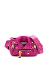 Moschino Biker Belt Bag In Pink