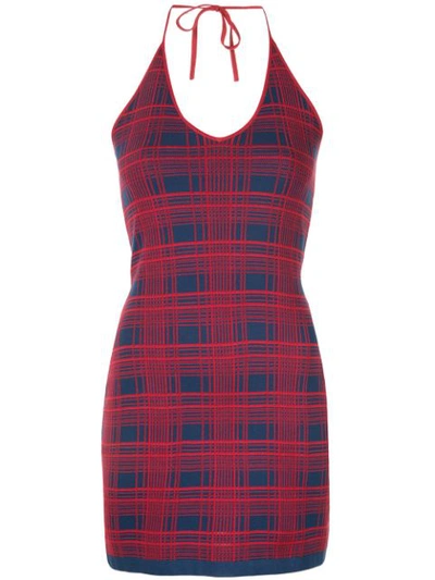 Nagnata 'vena' Kleid In Navy / Rouge Check Narc