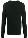 Aspesi Crew-neck Knit Sweater In Green