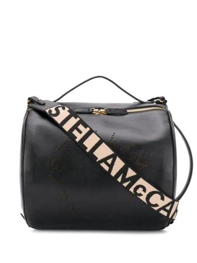 Stella Mccartney Logo Strap Holdall In Black