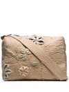 By Walid Tapestry Embroidered Messenger Bag In Neutrals