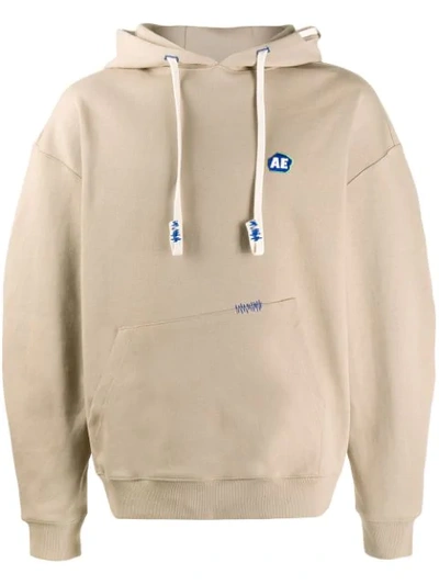 Ader Error Kapuzenpullover Mit Logo-stickerei In Beige